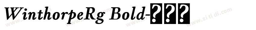 WinthorpeRg Bold字体转换